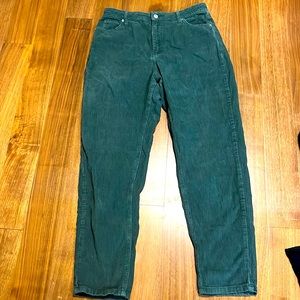 Green Courduroy Mom Pants